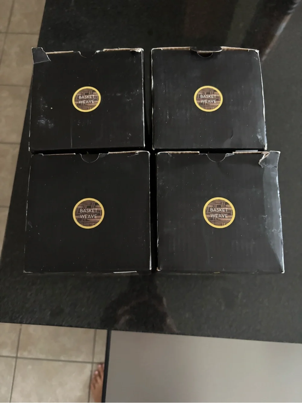 Luminara Basket-Weave LED Pillar Candle Set